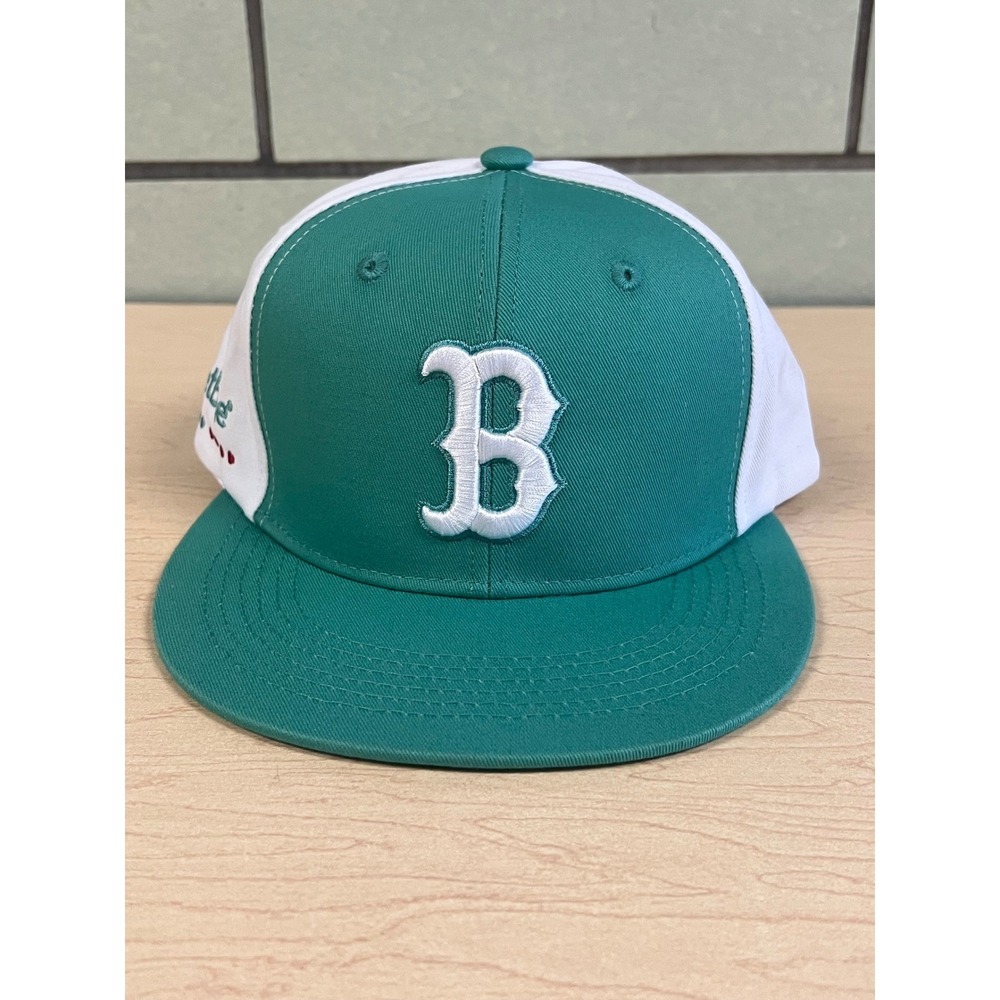 Boston Red Sox JetBlue 2026 Snapback Hat Green White Flat Brim Mens Cap